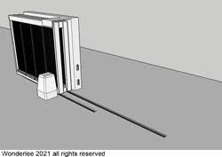 Porta scorrevole telescopica argentata per apricancello automatico fai-da-te