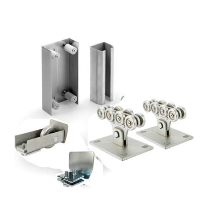 Piccole 8 ruote galvanizzate d'argento d'acciaio dei carrelli per la ruota a mensola del portone del sistema di automazione del portone di scivolamento