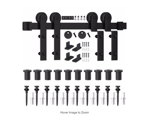 2,25 il nero scorrevole dell'hardware della porta di granaio del granaio del portone dell'hardware del soffitto del doppio spesso del supporto 8ft