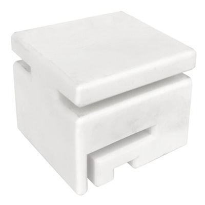 blocchetto di guida di nylon del portone di scivolamento di 74x76x62.2mm 75mm bianchi