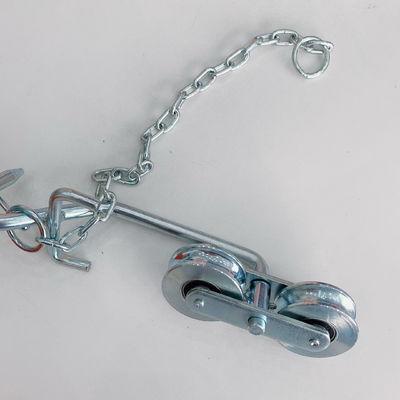 Sistema bianco dei rulli della teleferica della banana dello zinco con cuscinetto a sfera resistente a catena D64mm