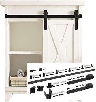 gancio di forma di 5Ft Mini Single Barn Door Hardware Kit Classic Strap J