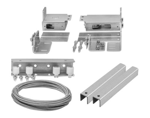 Hardware telescopico galvanizzato 3M automatico 4M del portone di scivolamento della doppia porta