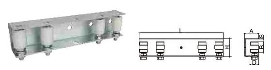 Sistema telescopico 3m del portone placcato zinco automatico 4m 5m 6m