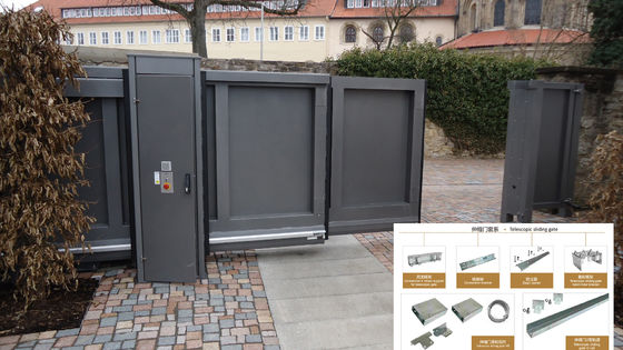 Corredi telescopici d'acciaio automatici dell'hardware del motore apri del portone di scivolamento