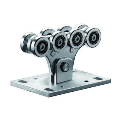 Piccole 8 ruote galvanizzate d'argento d'acciaio dei carrelli per la ruota a mensola del portone del sistema di automazione del portone di scivolamento