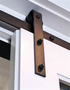 pista di Bent Strap Barn Door Hardware Kit Sliding Gate Rollers And del nero 80kg-100kg
