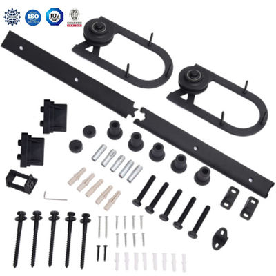 2,25 il nero scorrevole dell'hardware della porta di granaio del granaio del portone dell'hardware del soffitto del doppio spesso del supporto 8ft