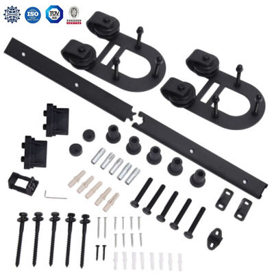 2,25 il nero scorrevole dell'hardware della porta di granaio del granaio del portone dell'hardware del soffitto del doppio spesso del supporto 8ft