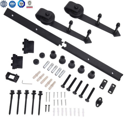 2,25 il nero scorrevole dell'hardware della porta di granaio del granaio del portone dell'hardware del soffitto del doppio spesso del supporto 8ft