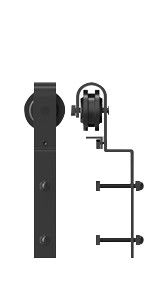 Hardware a 18 pollici a 16 pollici 8ft del portone del granaio 6,6 corredo dell'hardware della porta di granaio del piede 6ft di Ft 6 doppio