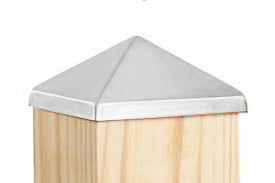 di tuta d'acciaio bianca della piramide di Post Caps Galvanized di 2 x 2 recinti di 40x40 3 5/8 x 3 5/8