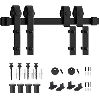 5' 6' 7 Ft esclusione esteriore della doppia pista da 8' 12 piedi che fa scorrere il raggio della ruota del nero dell'hardware della porta di granaio