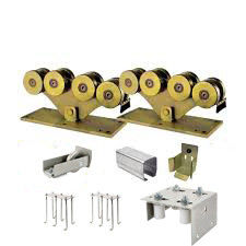 Hardware del portello scorrevole 8 ruote 5 corredi a mensola dell'oro argenteo all'aperto dell'hardware del portello scorrevole delle ruote