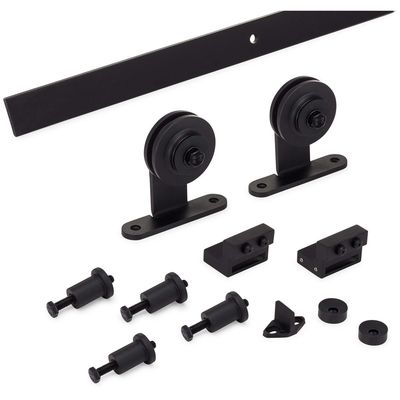 8 piedi 6ft 7 Ft di doppia di granaio di 4ft della porta dell'hardware polvere di ferro di Kit Wooden Door Black Metal