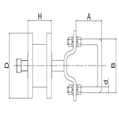 2-7/8» 6-5/8» 6&quot; rulli a mensola del portone della metropolitana del quadrato dei rulli del portone di nylon per i portoni di scivolamento