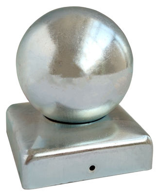 palla di Post Caps With del recinto di 80x80mm intorno ad acciaio bianco superiore galvanizzato   Decorativo