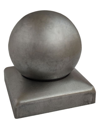palla di Post Caps With del recinto di 80x80mm intorno ad acciaio bianco superiore galvanizzato   Decorativo