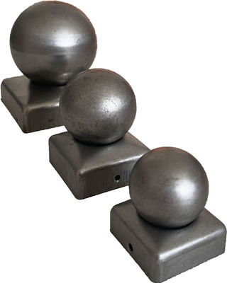 palla di Post Caps With del recinto di 80x80mm intorno ad acciaio bianco superiore galvanizzato   Decorativo