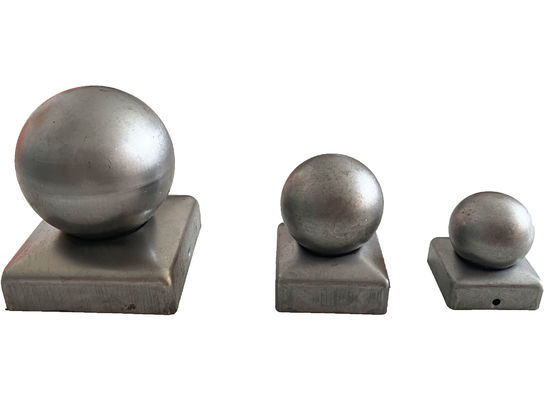 palla di Post Caps With del recinto di 80x80mm intorno ad acciaio bianco superiore galvanizzato   Decorativo
