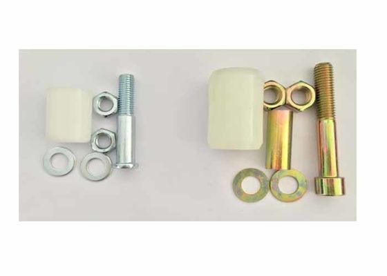 Ruote di nylon di plastica dei rulli di guida bianche e nere con Bolt 40x250mm