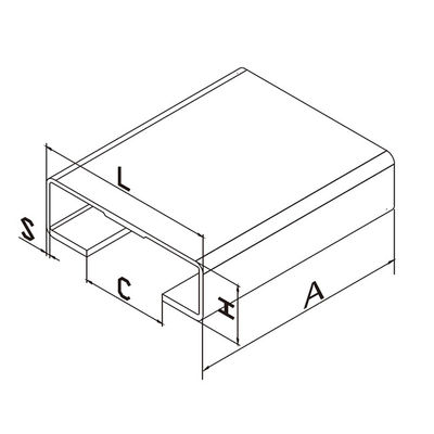 Guida di nylon di alluminio del binario del portone di scivolamento del blocchetto della posta 300mm del portone di scivolamento di FK01A