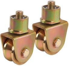 Il portone di scivolamento piegante spinge le ruote di rotolamento resistenti del portone segue sopportare il nero argenteo dell'oro