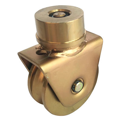 Il portone di scivolamento della parte girevole da 360 gradi spinge 80mm 3,15&quot; ruote del portone della scanalatura di U in tondo zinca placcato