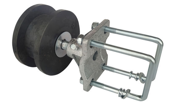Ruote a mensola di nylon nere del portone 2&quot; 3/8&quot; 4&quot; corredo a mensola dell'hardware dei rulli del portone del collegamento a catena