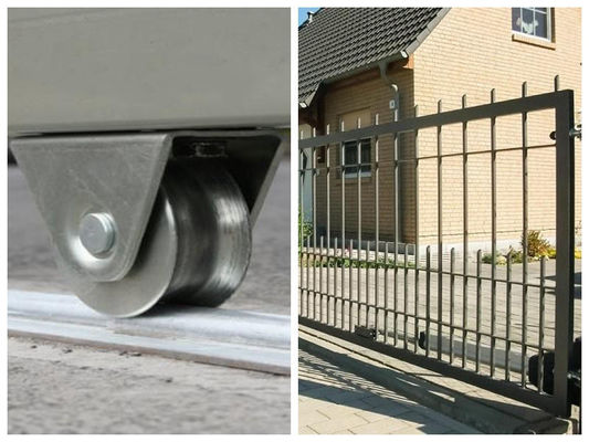 Rotolamento trapezoidale della porta della puleggia del sostegno che sopporta la puleggia e gli accessori della porta del ferro