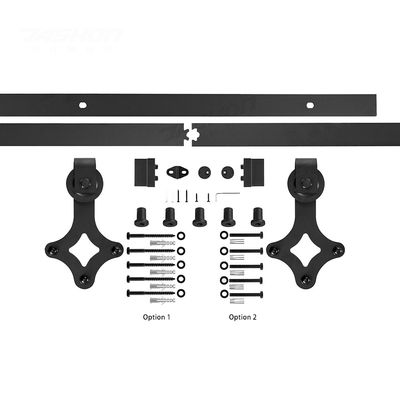 Polvere di ferro di legno del diamante nero della porta della singola porta ricoperta facendo scorrere hardware