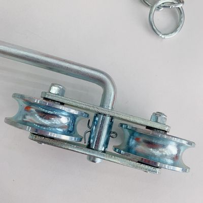 Sistema bianco dei rulli della teleferica della banana dello zinco con cuscinetto a sfera resistente a catena D64mm