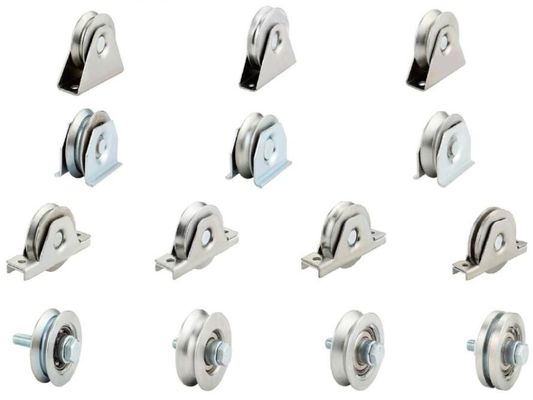 Rotolamento trapezoidale della porta della puleggia del sostegno che sopporta i corredi dell'hardware della puleggia della porta del ferro