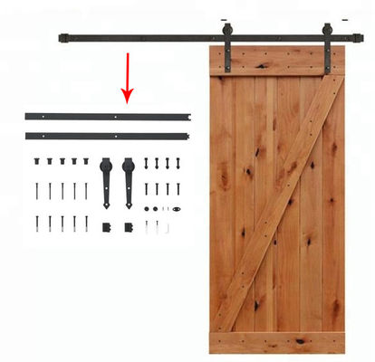 Hardware di legno interni del portone di Diamond Iron Powder Coated Silde del nero della porta di Jinnaike