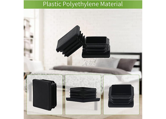 Recinto rettangolare Post Caps nylon di plastica del nero di 75mm x di 75mm 200x200 4x4