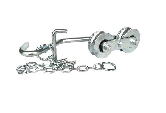 accessori d'attaccatura del sistema dello zinco di 64mm della banana del gancio dei rulli della puleggia dell'azienda agricola bianca della banana