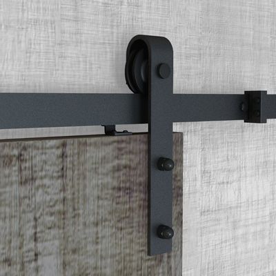 Doppio hardware interno Kit Matte Black Wall Mounted della porta di granaio