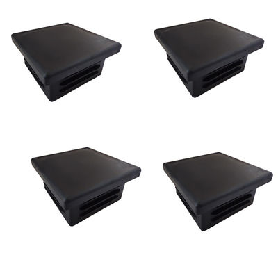 Recinto di alluminio Post Caps della metropolitana quadrata 4&quot; 2&quot; cima di plastica nera