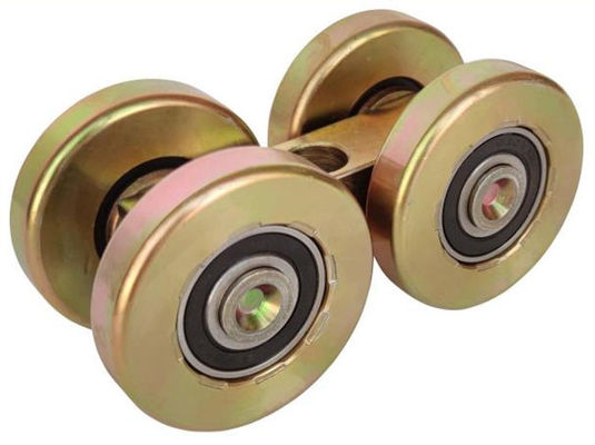 rullo di porta giallo d'acciaio di piegatura dello zinco di 48mm con un blocchetto centrale del foro