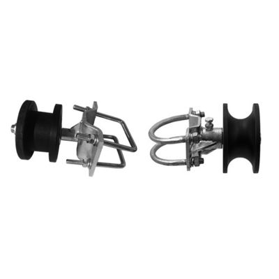 Giro e a 4 pollici quadrato di Black Nylon Roller del recinto della posta galvanizzati