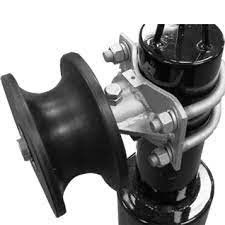 PA quadrato Rod Black Wheel Rollers del giro 4&quot; immersione calda galvanizzata