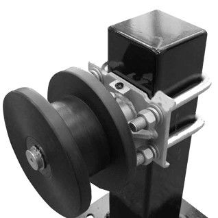 PA quadrato Rod Black Wheel Rollers del giro 4&quot; immersione calda galvanizzata