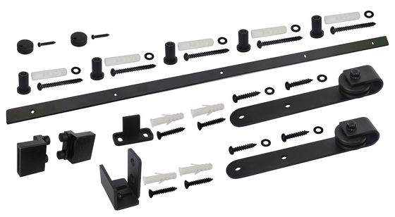 Governo Mini Barn Door Hardware Kit della doppia porta 8ft 10ft nero
