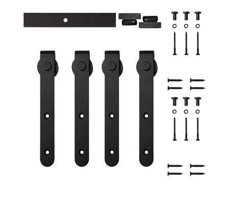Governo rivestito Mini Barn Door Hardware Kit della polvere nera per la doppia porta