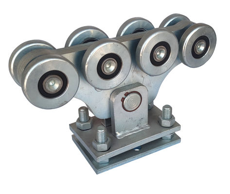 Bianco 8 zinco regolabile della ruota a mensola media del portone del rullo 68mm