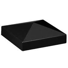 Cappucci neri di Matte Finish Powder Pyramid Post per il recinto di legno della posta