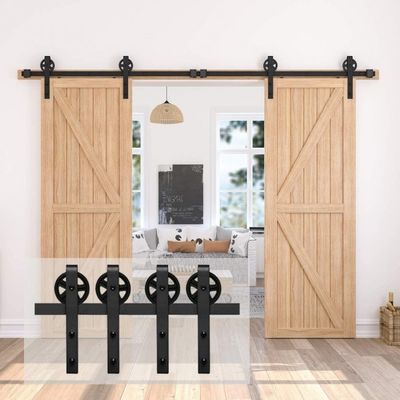 6 ft di 8ft di scivolamento regolare del cursore nero di progettazione ultra tranquillamente   corredi dell'hardware della porta di granaio