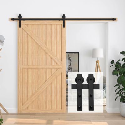 Forma scorrevole del corredo J dell'hardware della porta di granaio dell'annata di base rustica nera