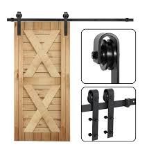 Hardware classico della porta di granaio di forma di J 6,6 Ft del nero di acciaio al carbonio