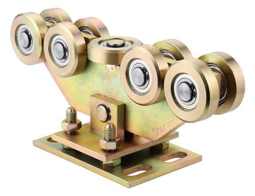 La ruota a mensola resistente 68mm del portone zinca il giallo bianco dello zinco